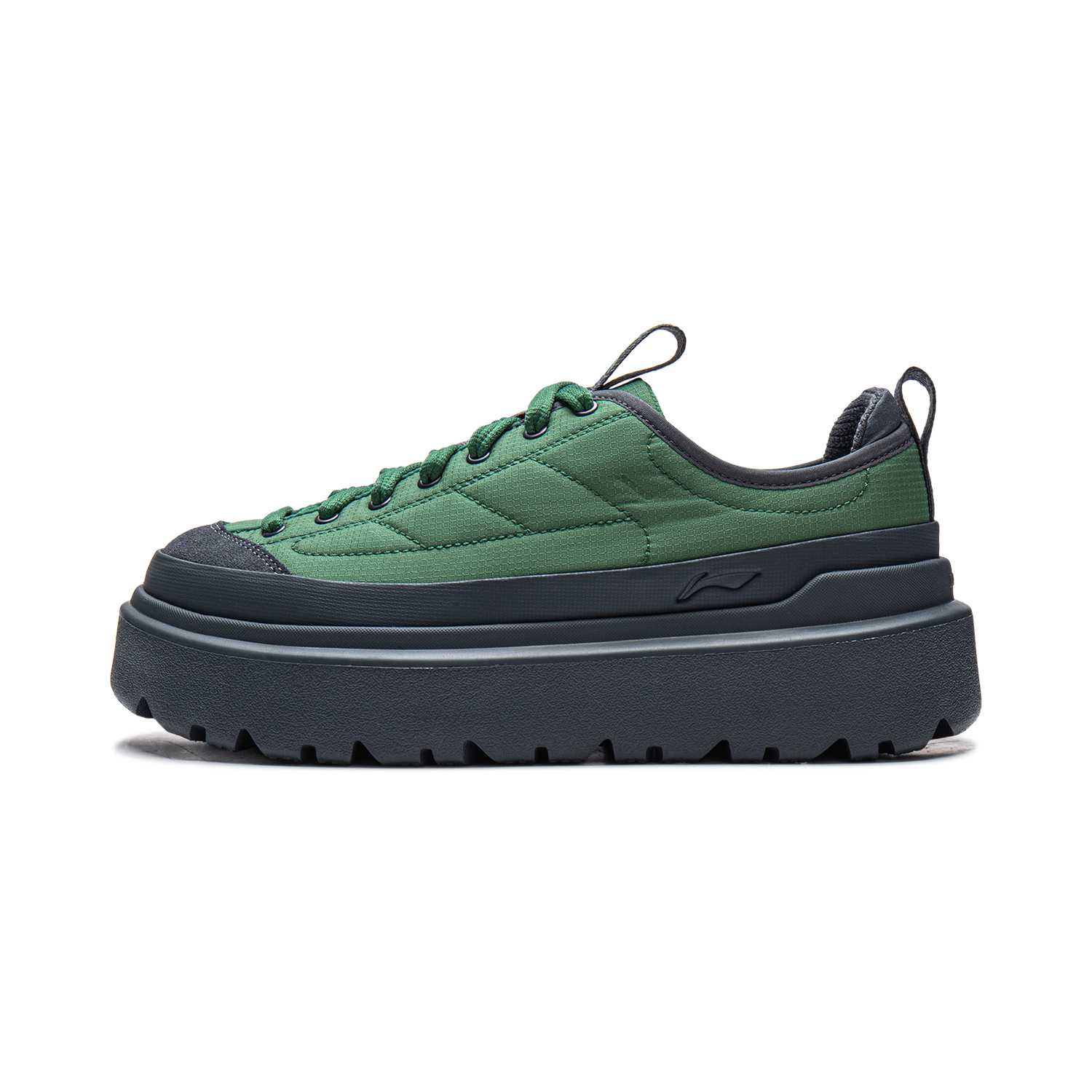 LiNing Cocoa Coverage Slip Resistant Cushioning Abrasion Resistant Lightweight Low top Casual Shoes Women's Green