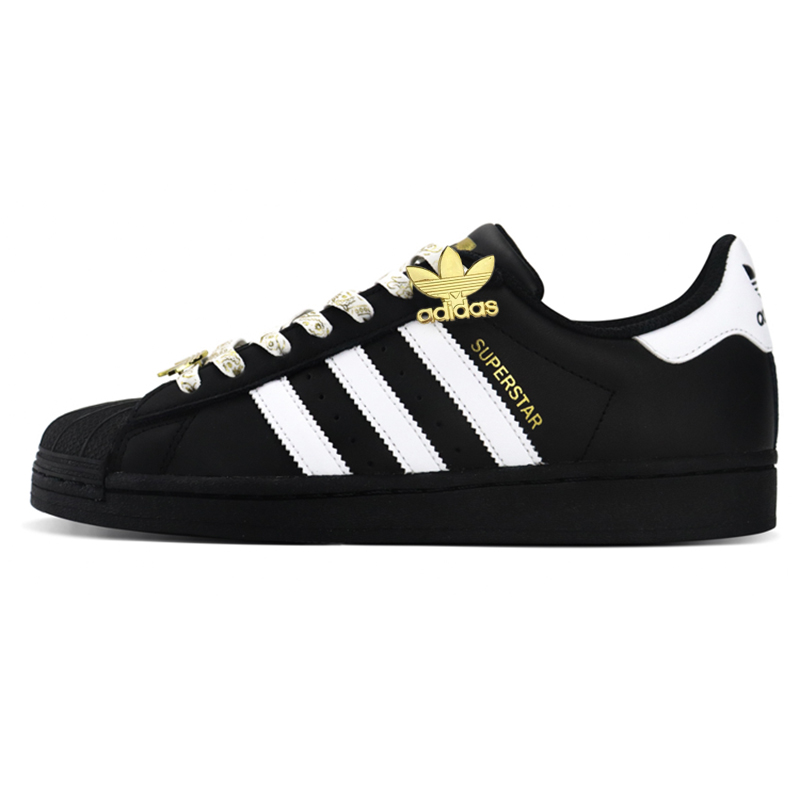 Adidas Originals SUPERSTAR Wear-Resistant Impact Resistance Quick Dry Low-Top Skateboard Shoes Unisex Black White