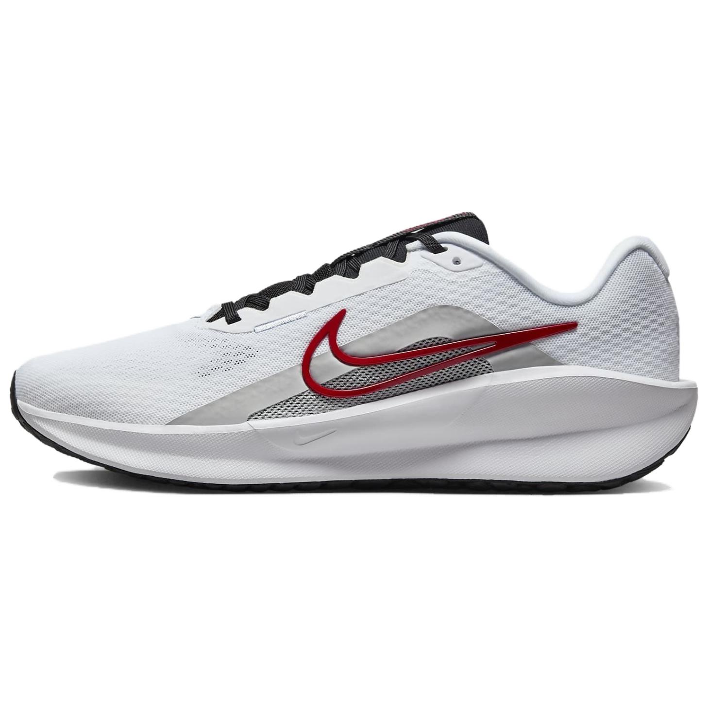 Nike Downshifter 13 White Light Smoke Grey Black Fire Red