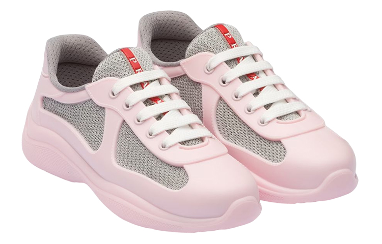 PRADA America's Cup Cushioning Low-Top Sports Casual Shoes Women's Pink купить в интернет-магазине Yoocart с быстрой доставкой по России.