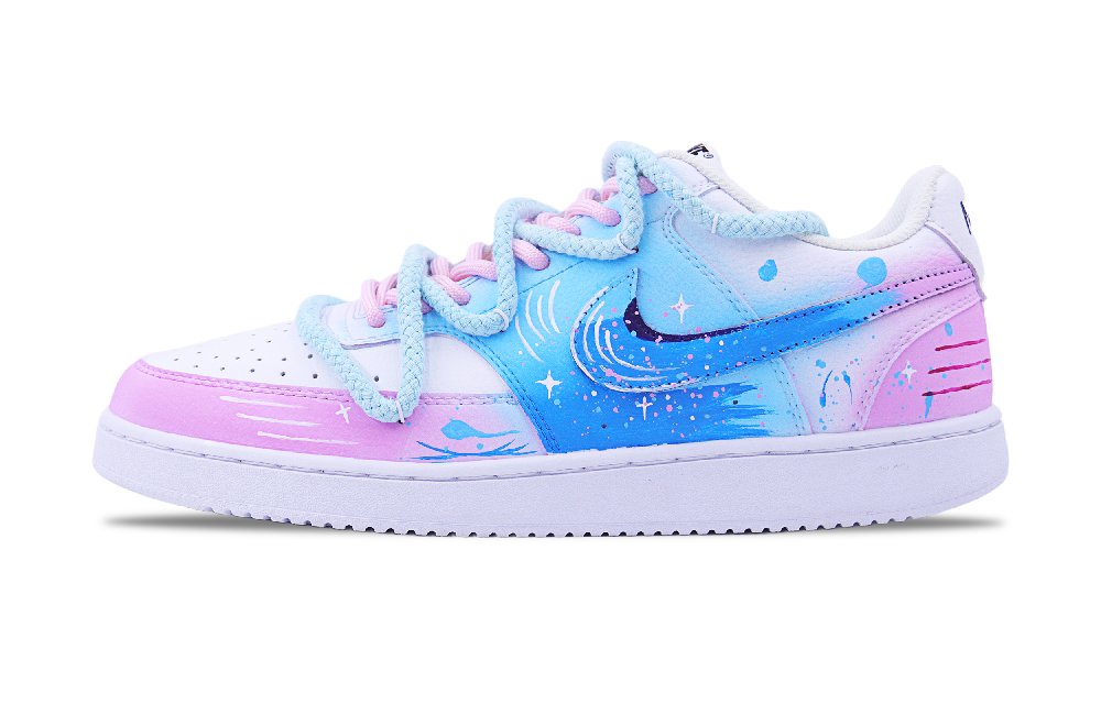 Nike Court Vision 1 Skateboard Shoes Women's Low-Top Blue/Pink