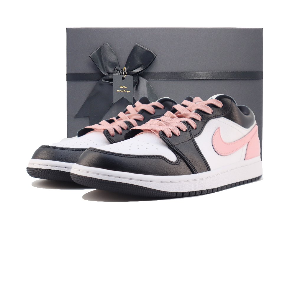 Jordan Air Jordan 1 Anti-Slip Wear-Resistant Low-Top Vintage Basketball Shoes Unisex Pink