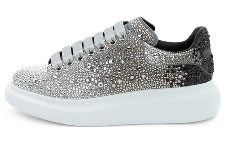 Alexander McQueen Oversized Sneaker Low Top Skateboard Shoes Women's Silver