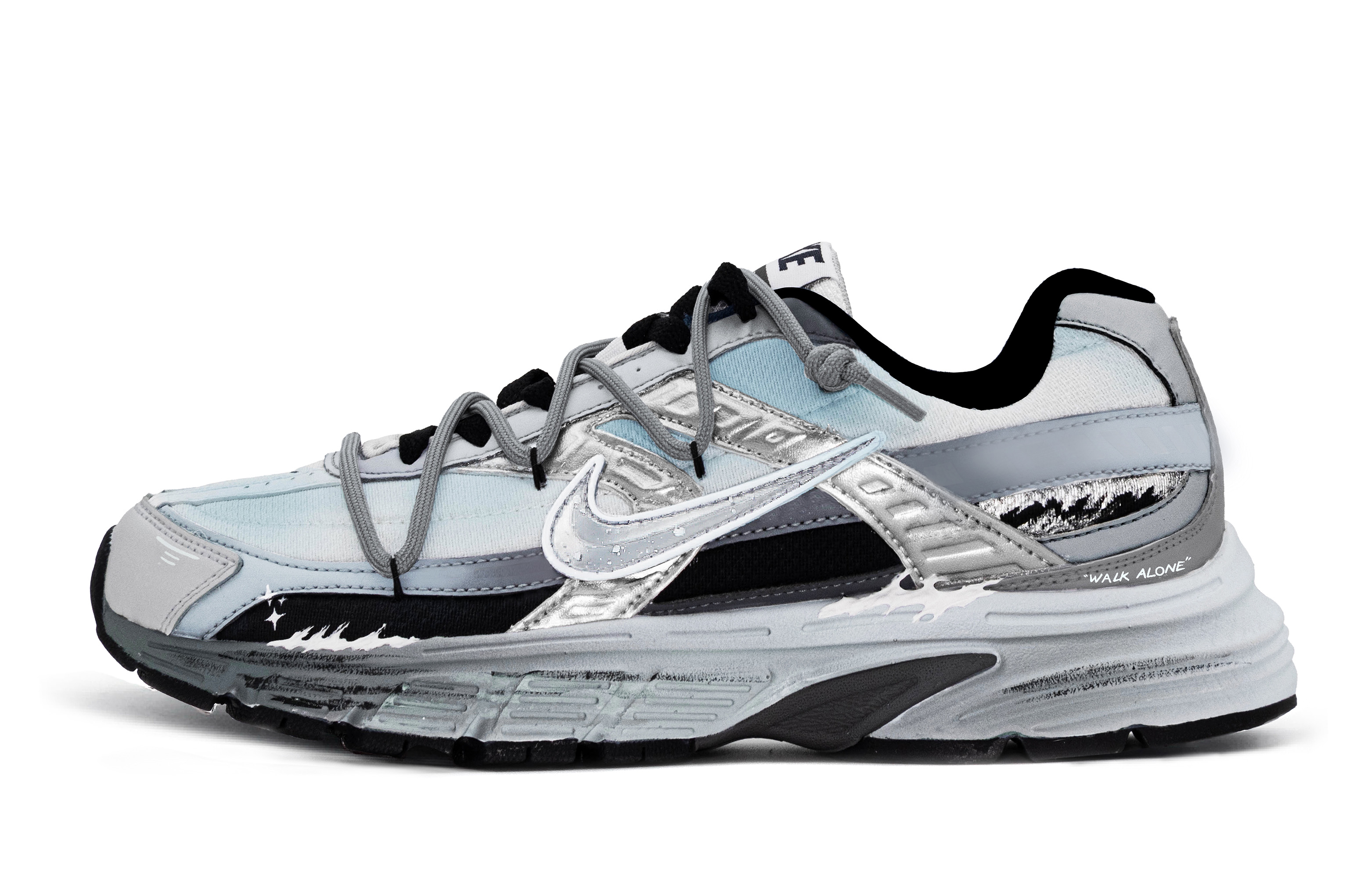 Nike Initiator Breathable Low top Casual City Commute Running Shoes Unisex Black White