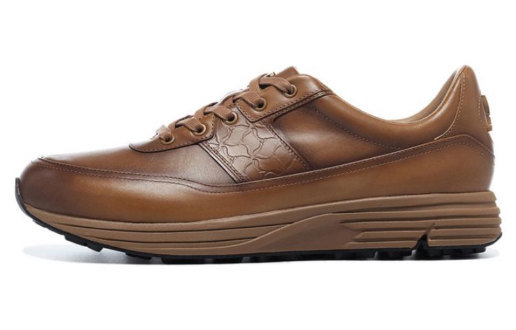 LI NING 1990 Commuter Series Abrasion Resistant Low Top Casual Shoes Men's Yellow Brown