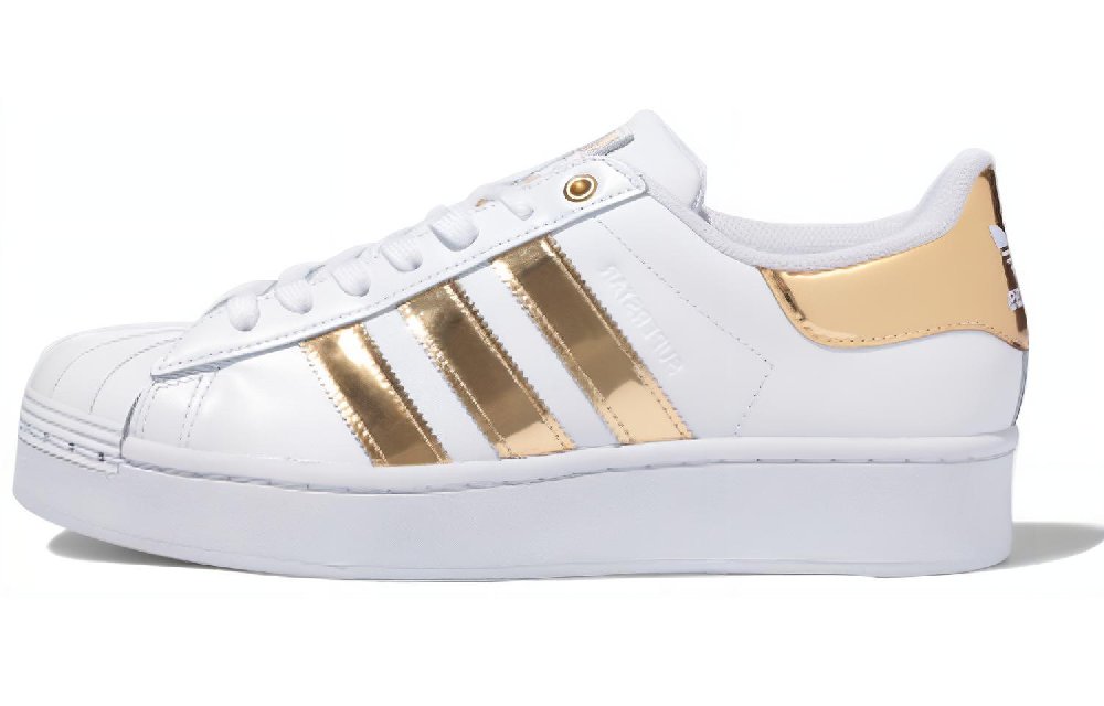 Adidas Superstar Bold 'White Gold Metallic' Women's