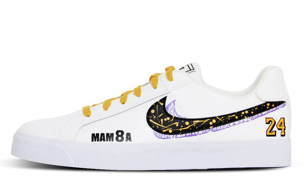 Nike Court Royale Ac Low-Top Skateboard Shoes Unisex White Black