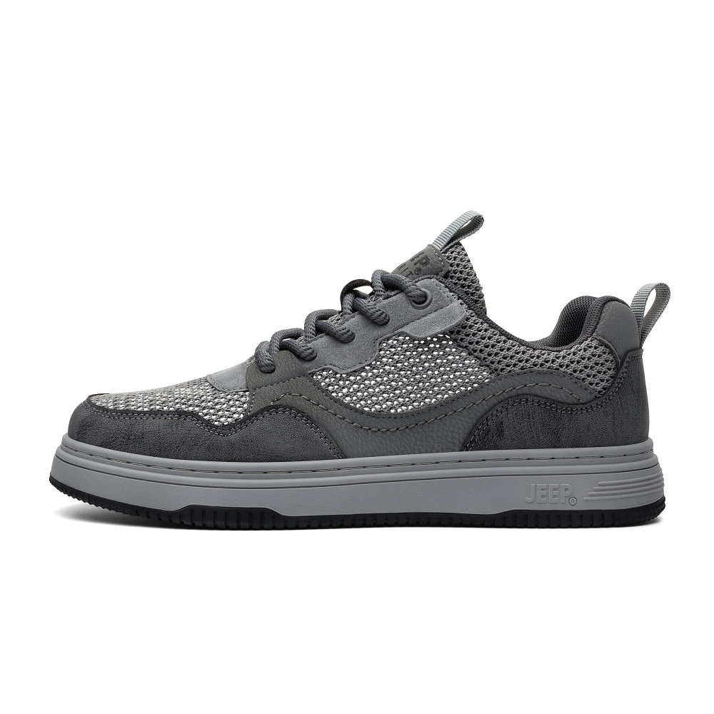 JEEP SPIRIT Quick Dry, Abrasion Resistant, Lightweight Low Top Skateboard Shoes Men's Climbing Gray