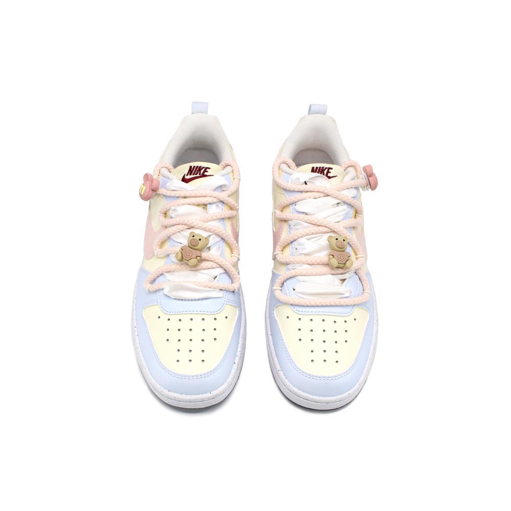 Nike Court Borough Abrasion Resistant, Lightweight, And Breathable Low Top Skateboard Shoes Women's Yellow Blue купить в интернет-магазине Yoocart с быстрой доставкой по России.