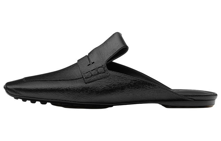 HERMES Closed Toe Slippers Women's Black