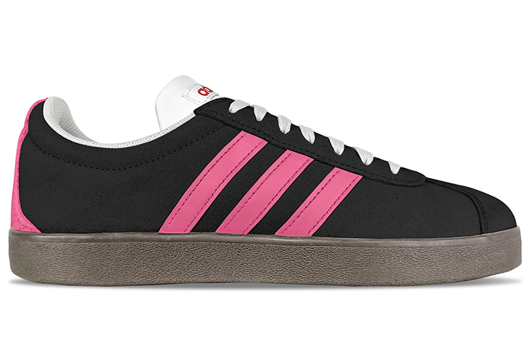 Adidas Neo Vl Court Lifestyle Low-Top Skateboard Shoes Unisex Pink Black