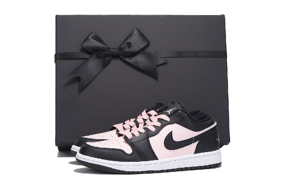 Jordan Air Jordan 1 Anti Slip And Wear Resistant Coverage Low Top Vintage Basketball Shoes Women's Pink