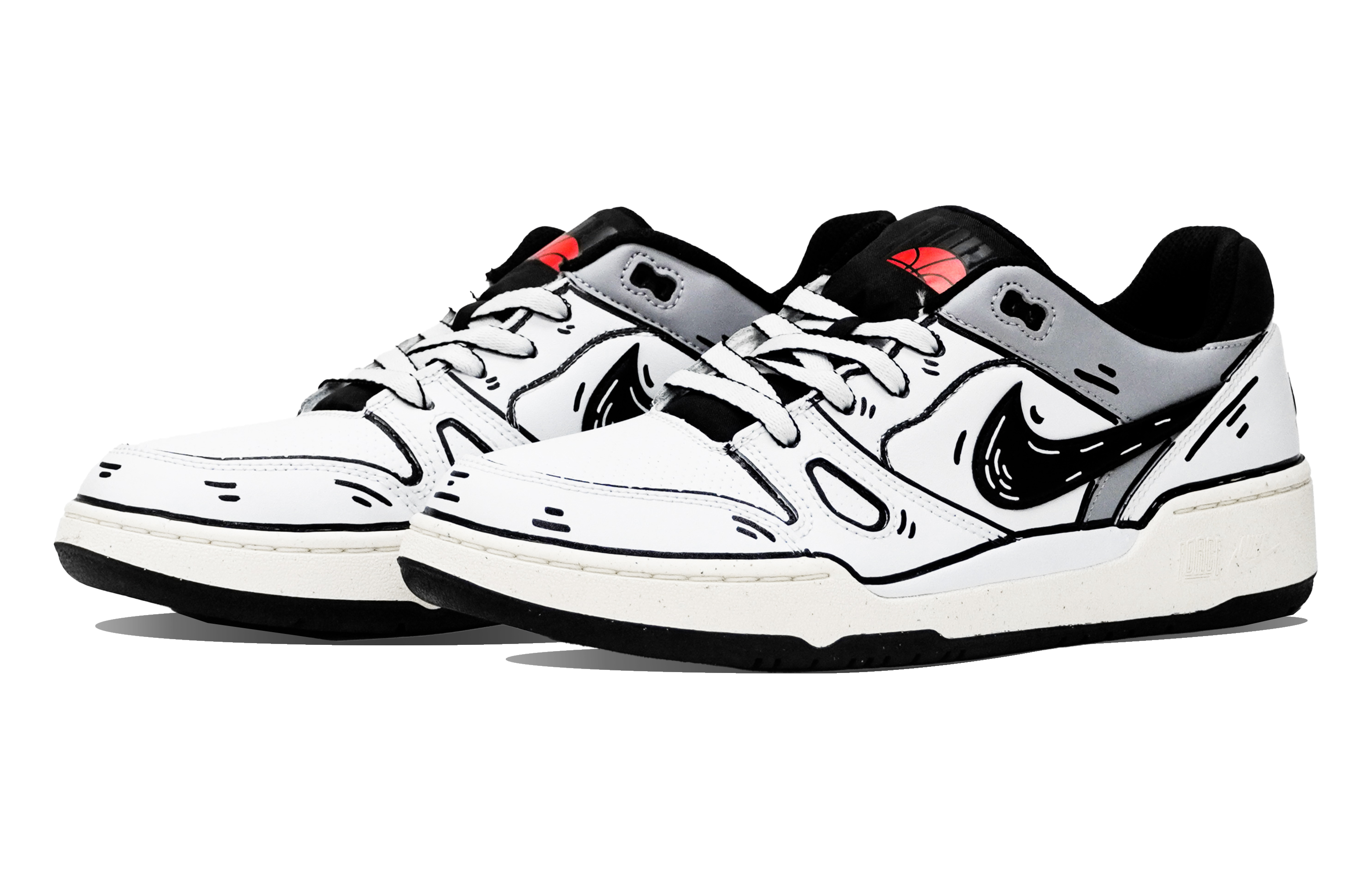 Nike Full Force Low top Skateboard Shoes Men's Black White купить в интернет-магазине Yoocart с быстрой доставкой по России.
