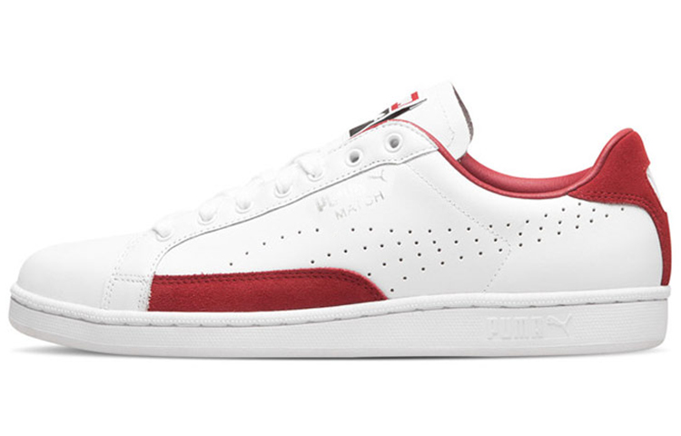 PUMA Match Skateboard Shoes Men Low-Top White/Red
