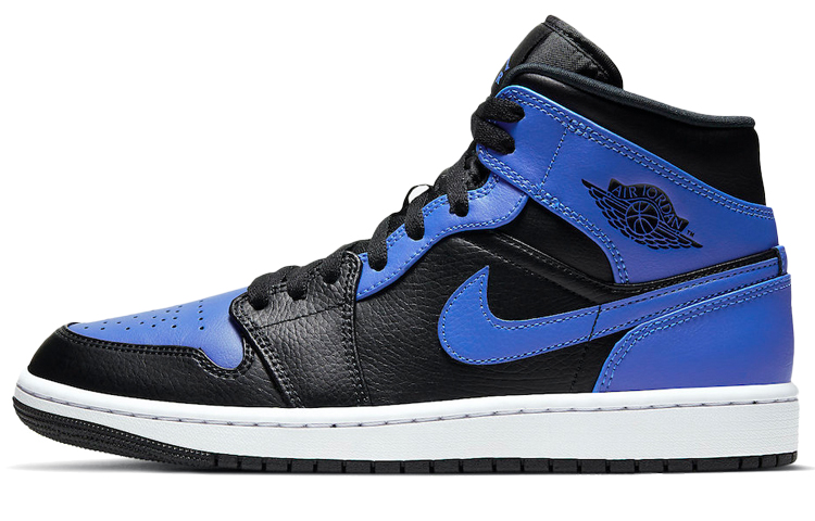 JORDAN 1 Mid Hyper Royal Tumbled Leather