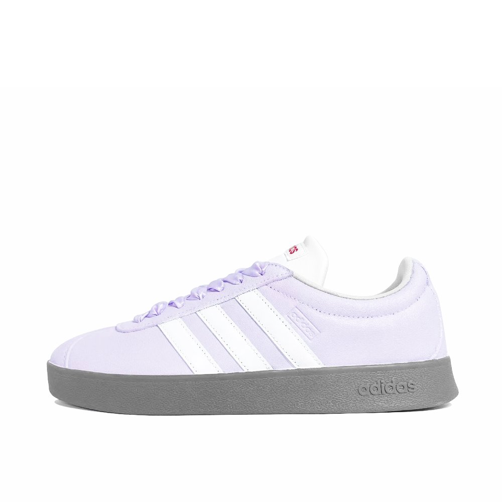 Adidas VL COURT 2.0 Purple Tears Coverage Quick Dry Lightweight Low Top Skateboard Shoes Unisex Purple White