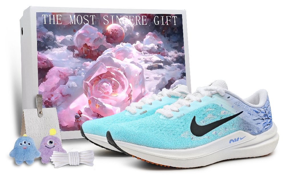 Nike Air Winflo 10 Low-Top Running Shoes Unisex Blue Purple Gradient