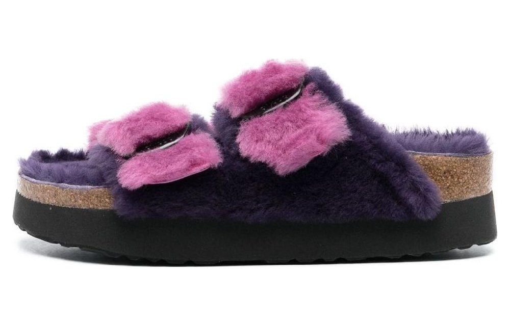 Birkenstock Arizona Big Buckle Pap Fur ' Purple Orchid/Dark Berry' Women's
