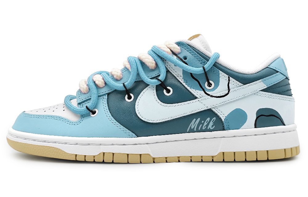 Nike Dunk Low Low-Top Skateboard Shoes Men's Blue