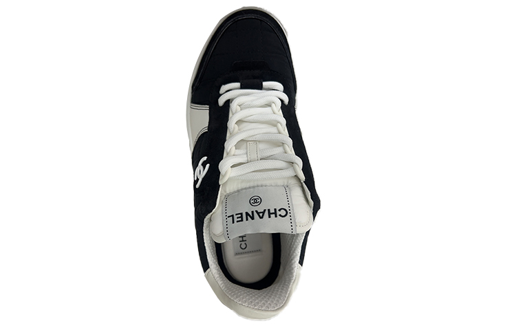 CHANEL Stylish Skateboarding Shoes Men's Black White