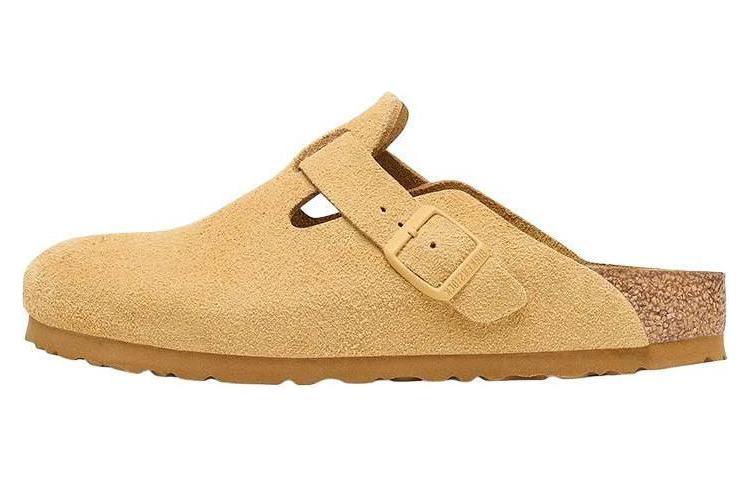 Birkenstock Boston Suede Leather Narrow 'Latte Cream' Women's