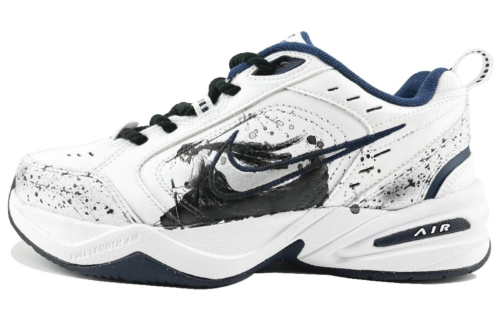 Nike Air Monarch 4 Anti-Slip And Wear-Resistant Height Increasing Low-Top Chunky Sneakers Unisex White