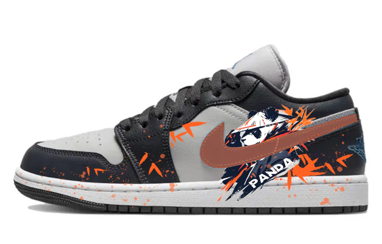 Jordan Air Jordan 1 Vintage Basketball Shoes Unisex Low Top Black/Gray/Blue