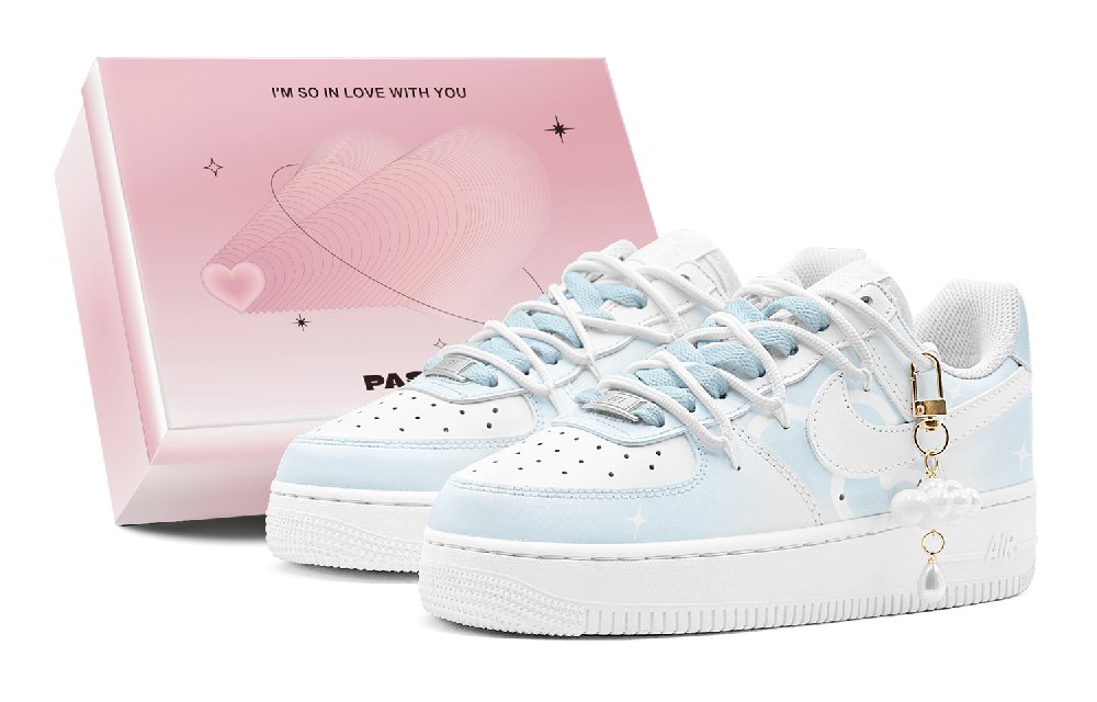 Nike Air Force 1 Skateboard Shoes Men Low-Top White/Blue