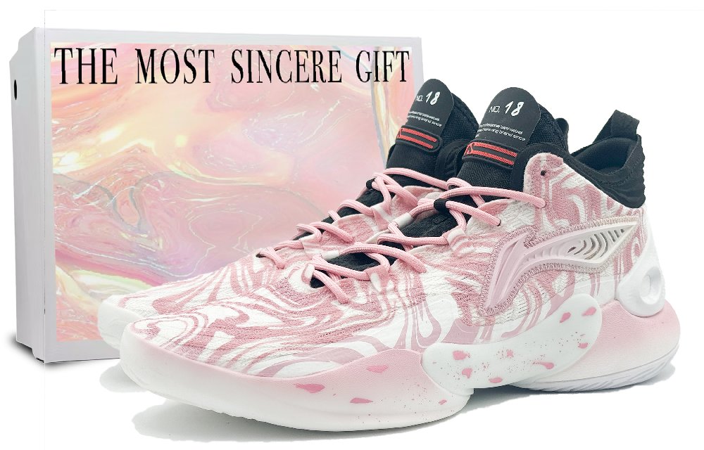 LiNing YuShuai 18 Mid Top Basketball Shoes Men's Pink
