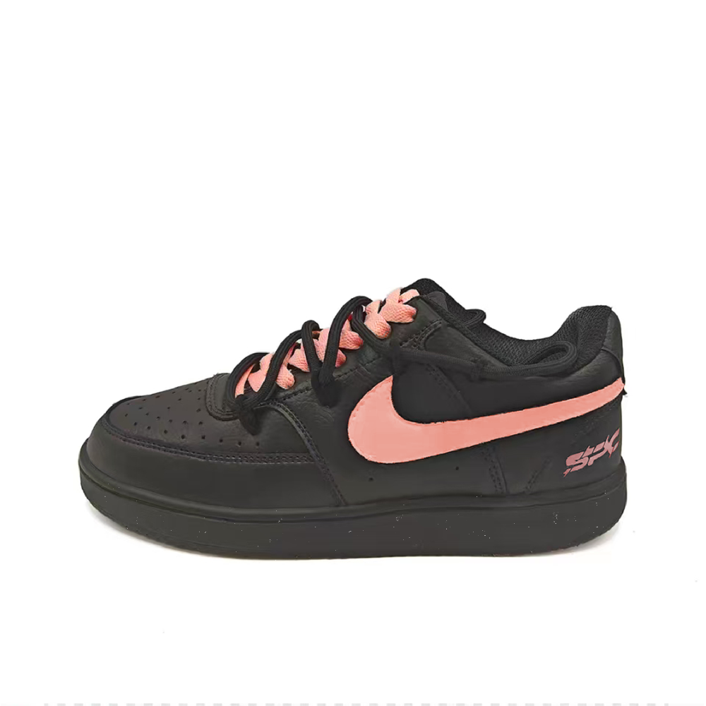 Nike Court Vision Slip-Resistant Cushioning Lightweight Low-Top Skateboard Shoes Unisex Black Pink