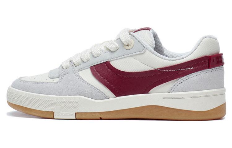 LiNing Honor 92S Cushioning Wear-Resistant Low-Top Skateboard Shoes Women's White Gray Red