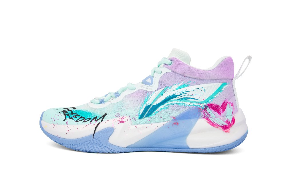 LiNing Lightning Speed 1.5 Cushioning, Wear Resistant Low Top Basketball Shoes Men's Sky Blue
