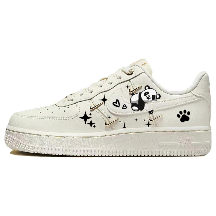 Nike Air Force 1 Skateboard Shoes Women's Low-Top Gold/White