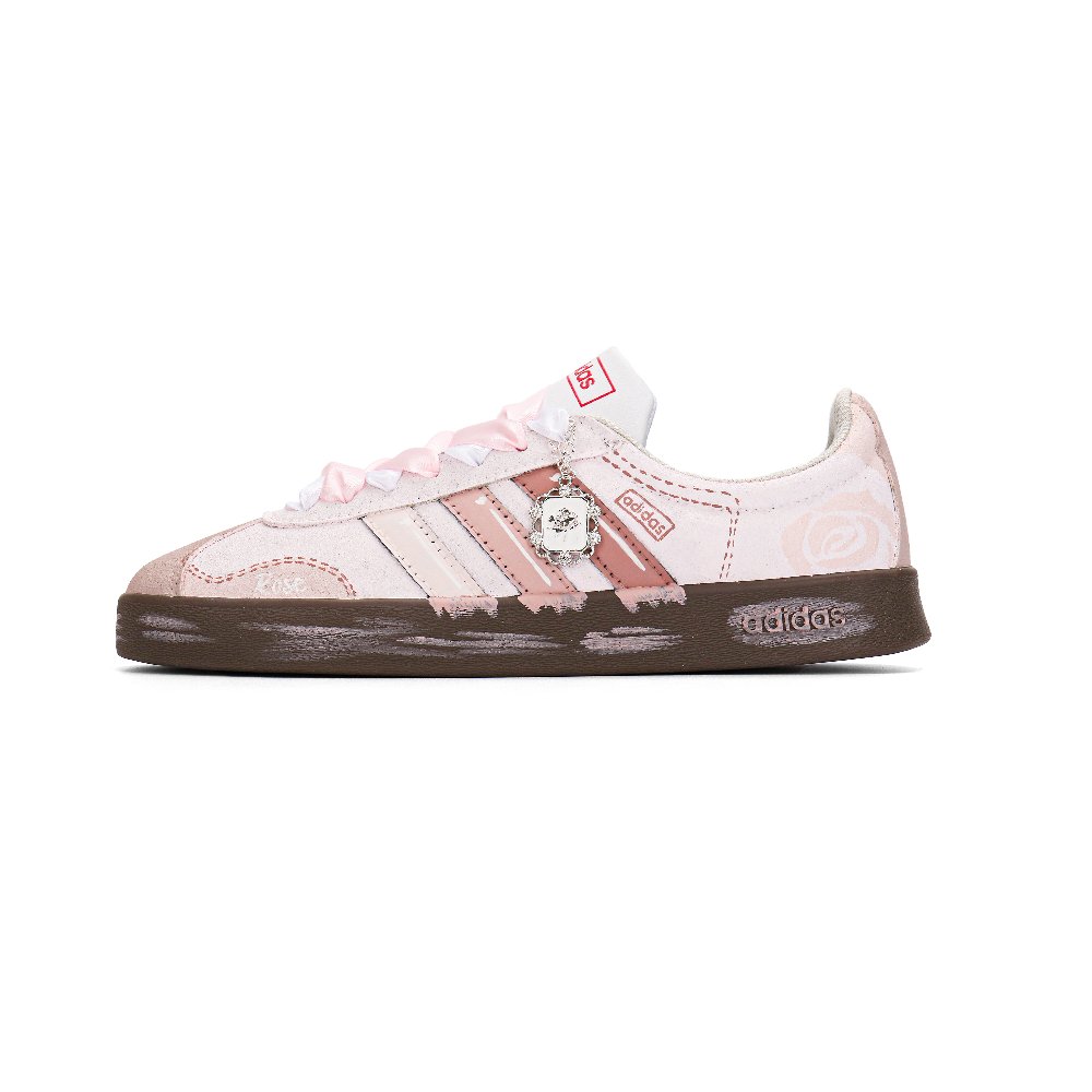 Adidas VL COURT 2.0 Dark Fragrance Cushioning, Wear Resistant Low Top Skateboard Shoes Unisex Pink