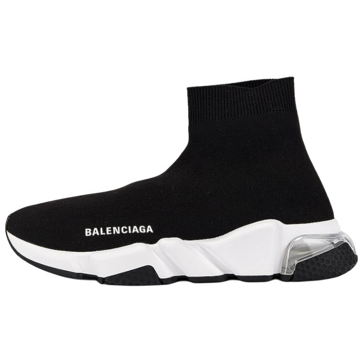 Balenciaga Speed Clear Sole Black White Women's