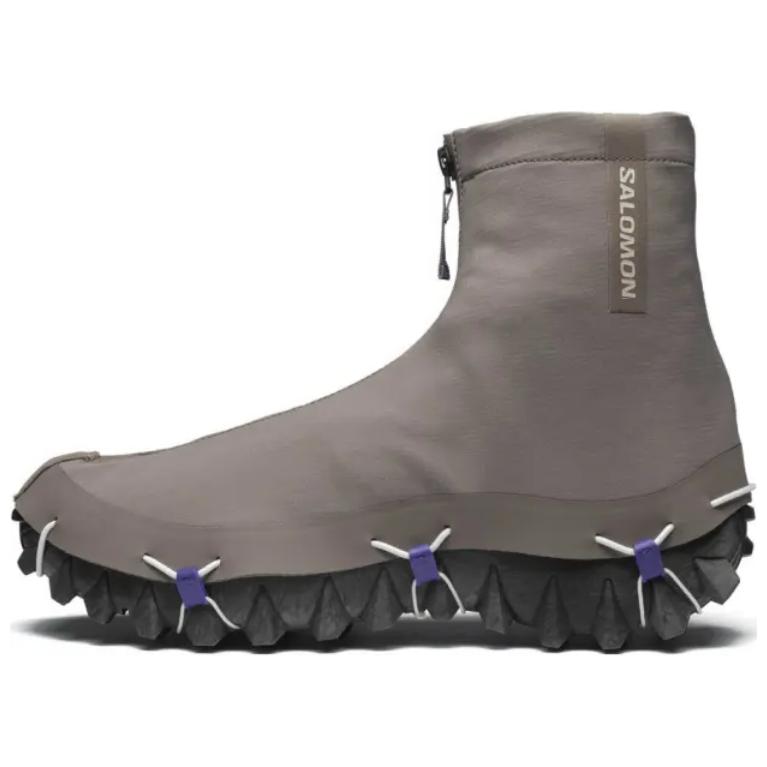 SALOMON SNOWCLOG ADVANCED Anti-Slip Wear-Resistant Mid-Top Outdoor Athletic Shoes Unisex Iron Gray