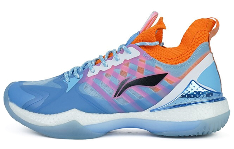 LINING Badminton Shoes Women's Low top Blue/Orange