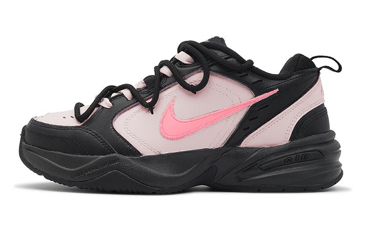 Nike Air Monarch 4 Non slip Lightweight Low Top Chunky Sneakers Unisex Black Pink