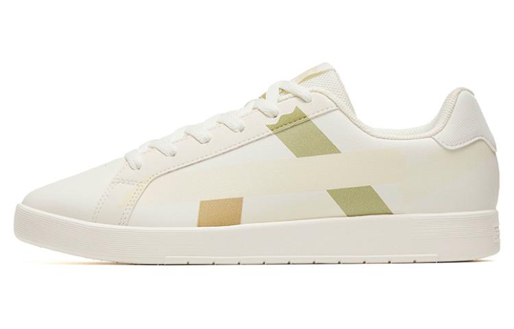 Anta BASIC Anti-Slip Wear-Resistant Low-Top Skateboard Shoes Men's White Yellow