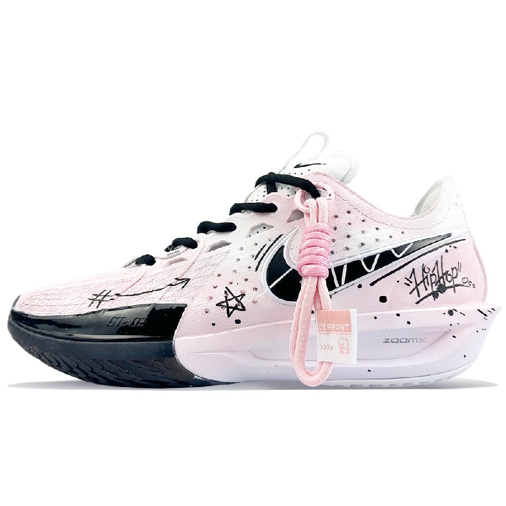 Nike Air Zoom G.T. Cut 3 Anti-Slip Wear-Resistant Low-Top Basketball Shoes Men's Black Pink
