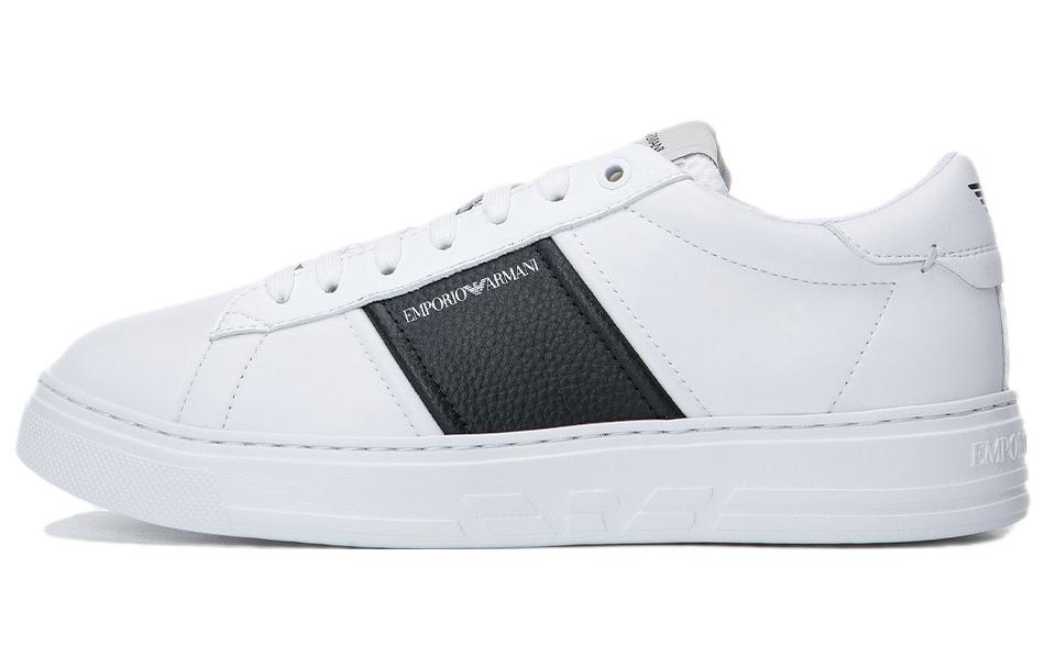 EMPORIO ARMANI Low-Top Skateboard Shoes Men's Black White