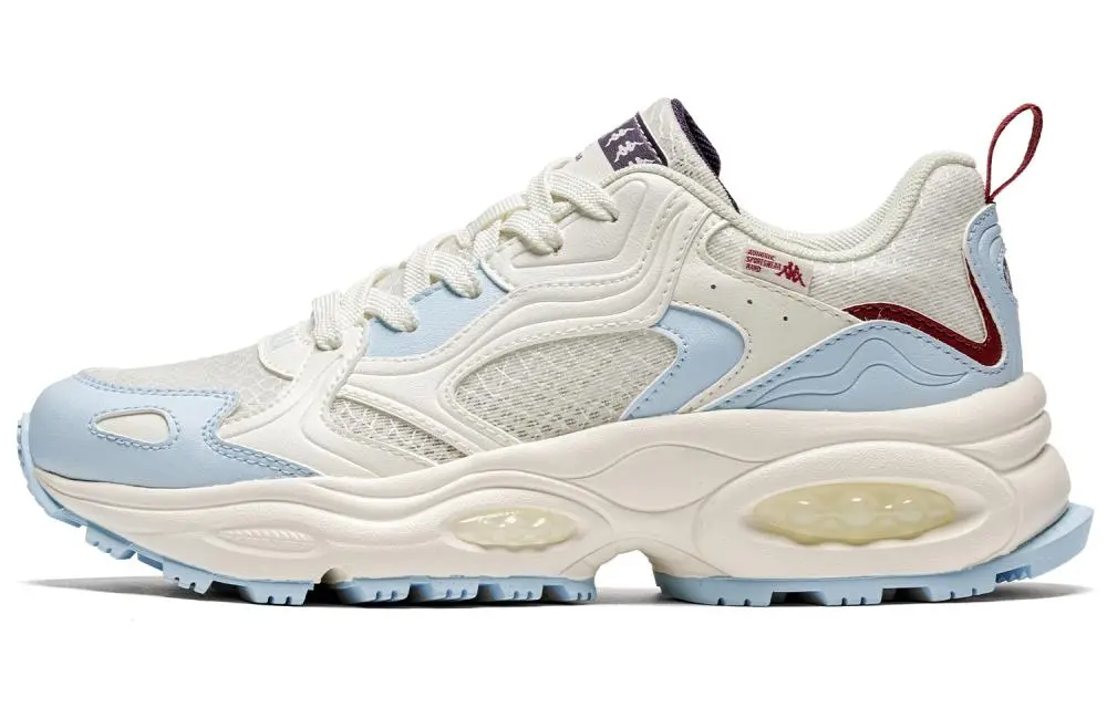 Kappa Anti Slip Wear Resistant Low Top Chunky Sneakers Women's White Blue