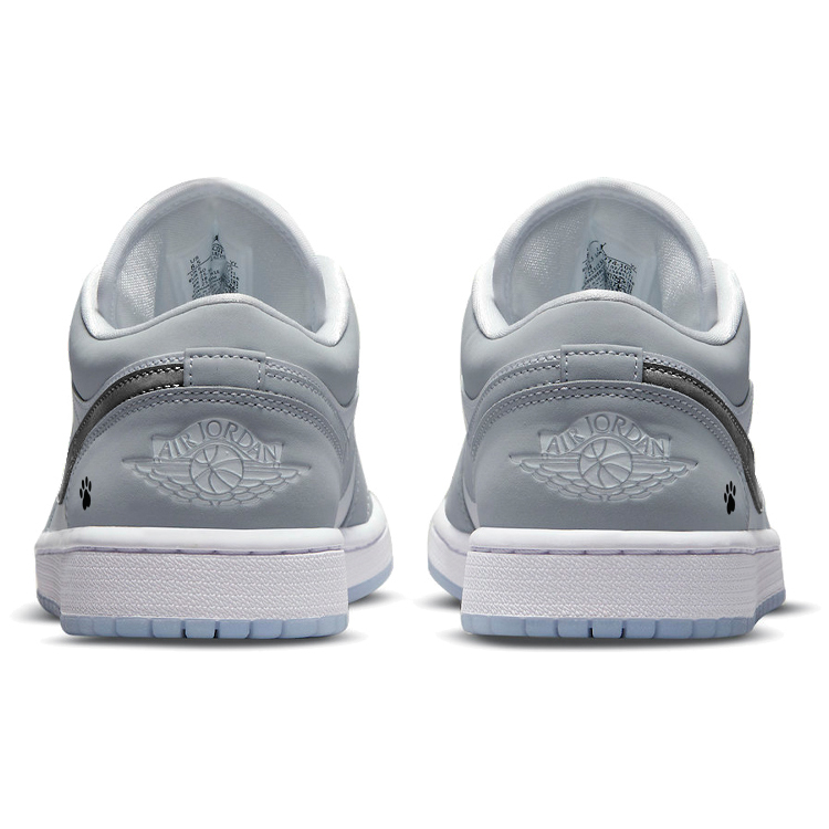 Jordan Air Jordan 1 Wear-Resistant Slip-Resistant Low-Top Vintage Basketball Shoes Women's Gray White купить в интернет-магазине Yoocart с быстрой доставкой по России.