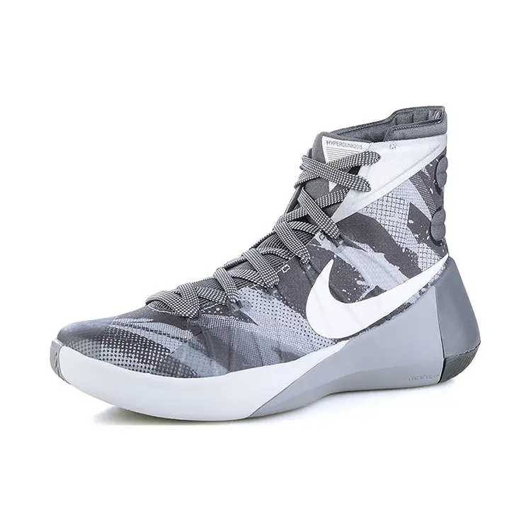 Nike Hyperdunk 2015 Abrasion Resistant High top Basketball Shoes Men's Gray