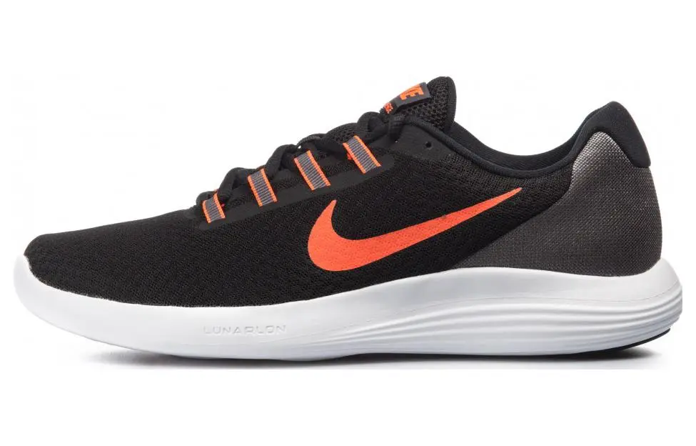 Nike Slip Resistant, Abrasion Resistant, Breathable, Lightweight Low top Running Shoes Men's Black Orange