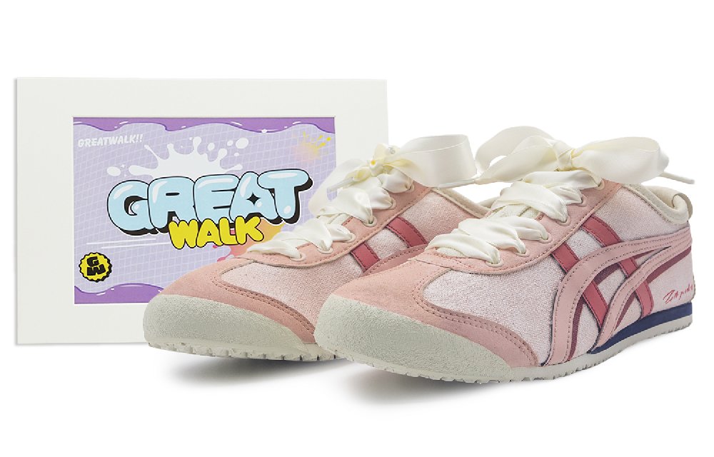 Onitsuka Tiger MEXICO 66 Great Walk Low-Top Casual Shoes Unisex Pink Yellow
