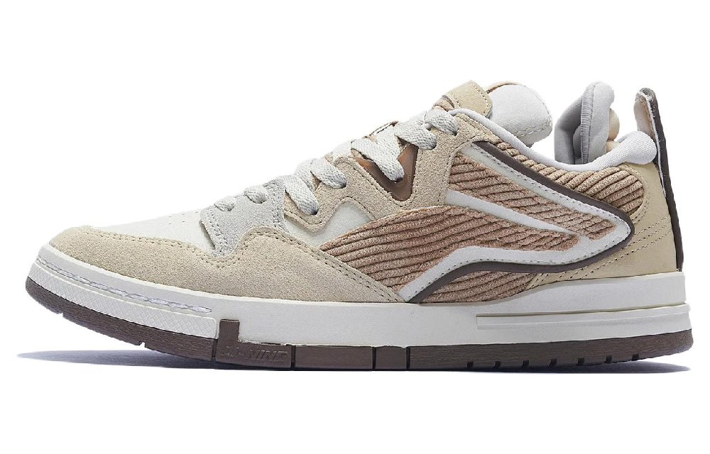 LiNing Wei Wu PRO Slip Resistant, Abrasion Resistant, Lightweight Low Top Skateboard Shoes Men's Beige