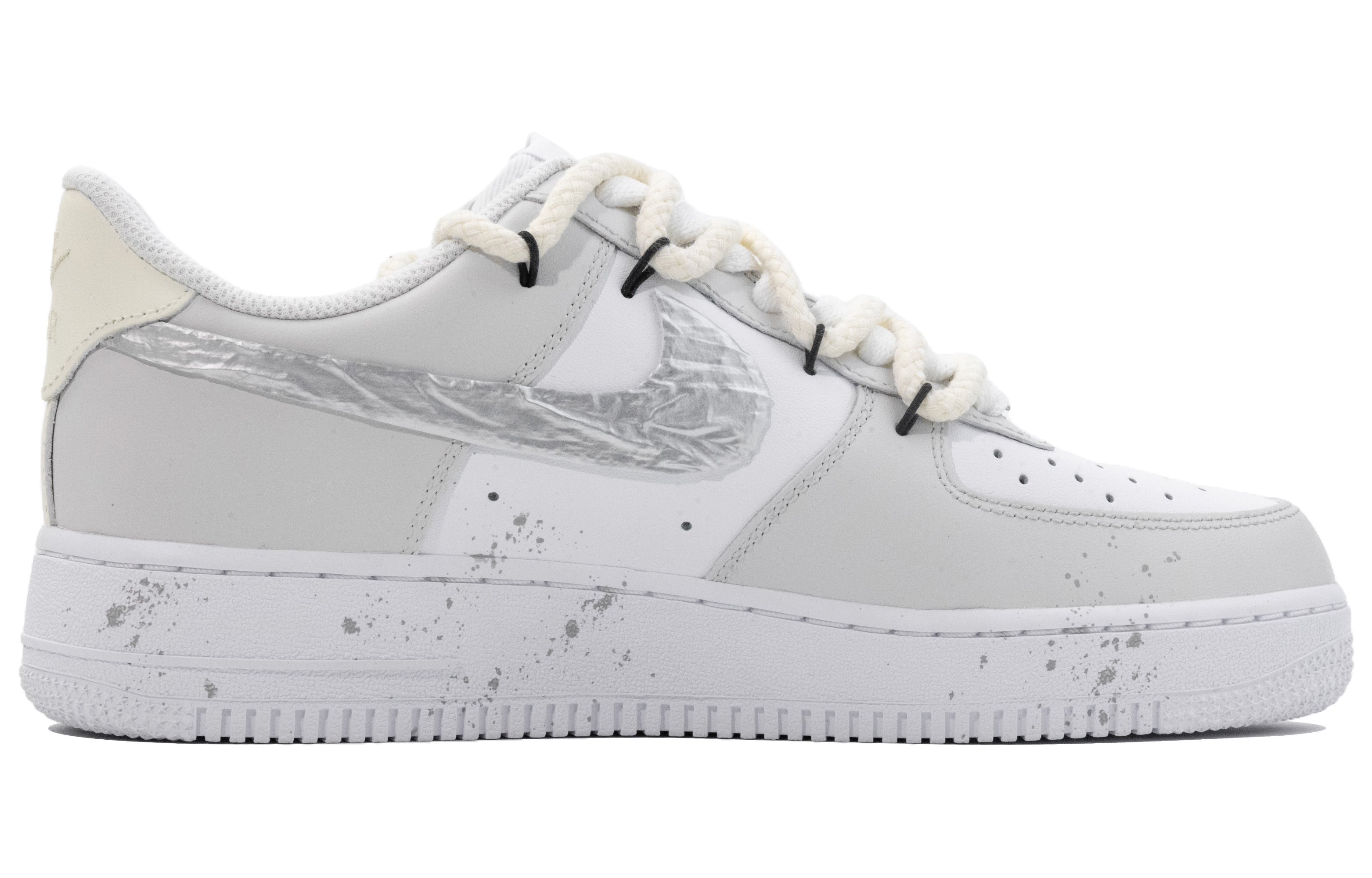 Nike Air Force 1 Auspicious Clouds Over The Vast Sea Low Top Skateboard Shoes Men's Gray