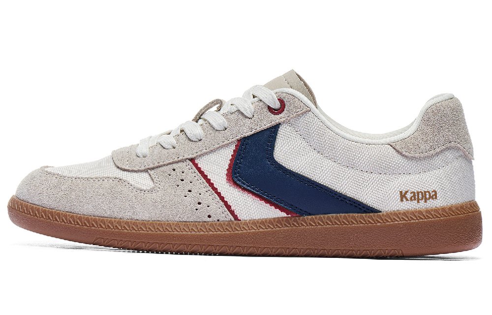 Kappa Back to Back Anti Slip Wear Resistant Low Top Skateboard Shoes Unisex White Blue