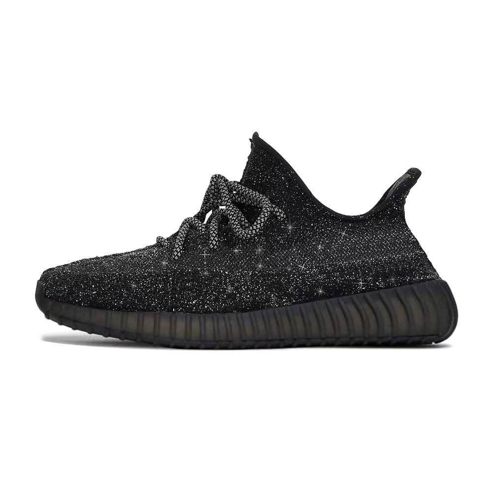 Adidas Originals Yeezy Boost 350 Abrasion Resistant Low Top Casual Shoes Unisex Black